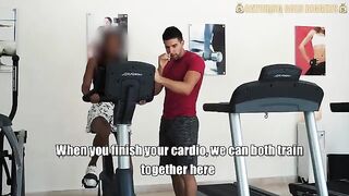 A risky sex adventure in the gym with a stunning Latina