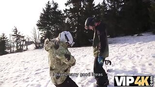 A skier picked up a girl and fucked her in HD quality
