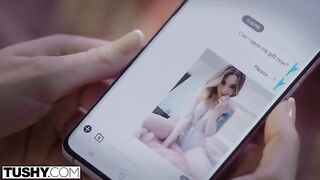 Skinny blonde teen gets her ass gapped by mature dude