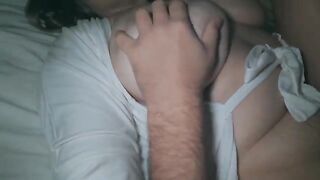 I fucked my big-assed wife at night and came on her ass