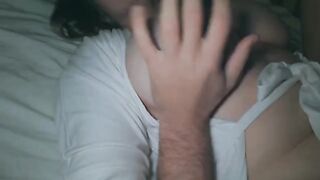 I fucked my big-assed wife at night and came on her ass