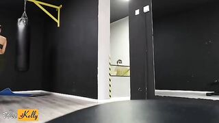 I was crushed on my fitness colleague, so we had sex in the gym restroom