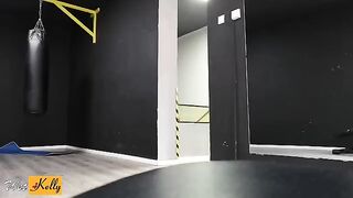I was crushed on my fitness colleague, so we had sex in the gym restroom