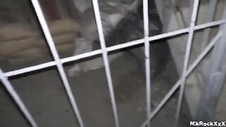 A stalker is following a hot blonde teen and fucks her hard