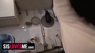 Stepsis Alex Coal gets blindfolded and fucked for Bird Box Challenge