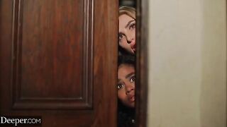 Two women are being hosted by a mysterious figure in an intense scenario