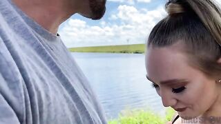 Blonde PAWG AJ Applegate gets her big ass pounded outdoors on a hot summer day