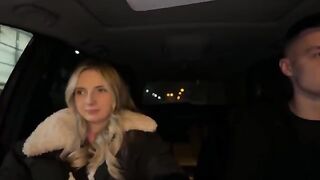 A cute girl couldn't pay for the fake taxi service