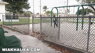 Mia Khalifa plays with her big boobs and gets fucked hard (BangBros)