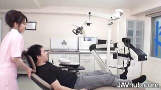 Skinny Japanese dentist Mao Chinen gets creampied by patient