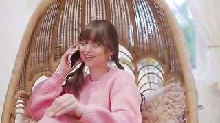 Riley Reid gets horny while on phone with her boyfriend