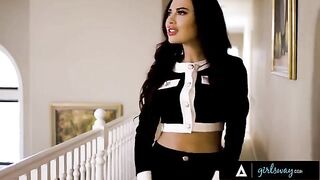 Bella Rolland cheats on her GF with stacked mistress Bunny Colby in a steamy scene