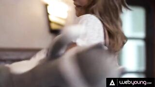 A busty blonde and her hot roommate are having a pillow fight with their friend