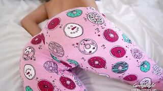 Step mom woke up to a stiff cock of her step son, he helped her to cum
