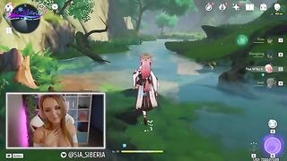 A gamer girl makes a fatal donation in a steamy roleplay scene