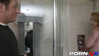 Stepdad showers and fucks the sexy Harmony Reigns after she cleans up