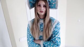 Snegurochka, in a steamy cosplay scene, got playful with address mixing on New Year's Day