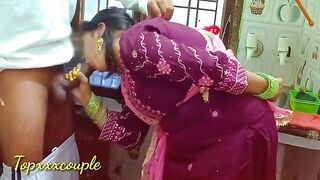 The hot Indian maid was fucked in the kitchen, a steamy scene straight out of a desi bhabhi fantasy