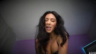 A hot brunette babe gets her ass gapped by a dominant Latina on Tinder