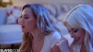 Two voluptuous girls Skye and Blake have a passionate lesbian sex