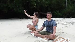I meditated on the beach and a stranger gave me a deep blowjob