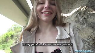 Long haired Ukrainian babe talked into sex with stranger