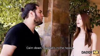 The girl forgets about her boyfriend when she is with a mature man