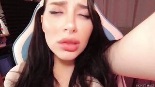 A teenage gamer cheats on her boyfriend with a stepbrother in this steamy scene