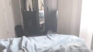 A day in the life of sexy brunette Jin, shot naturally by Ersties