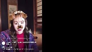 A Japanese guy fucked his big ass girlfriend on cam show