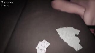 Guy played cards with his girlfriend and fucked her tits