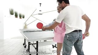 The blonde babe lost a bet and had to engage in intimate act