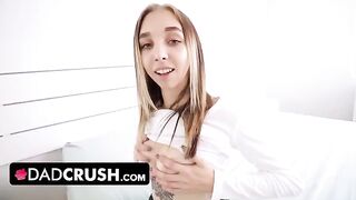 Pervert stepdad gets his cock sucked by petite teen Breezy Bri in a taboo roleplay
