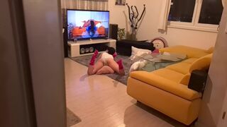 A stepbrother caught his stepsister watching porn and fucked her hard