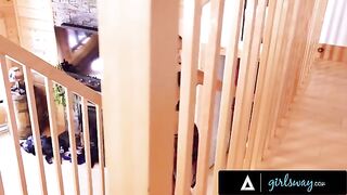 The girl caught her best friend masturbating and engaged in intimate acts