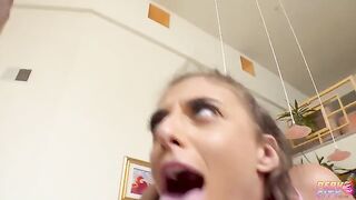 Brunette lady Gia Derza gets her pussy and ass gapped by two cocks