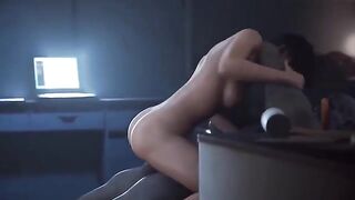 Ada trapped and fucked hard in doggy position