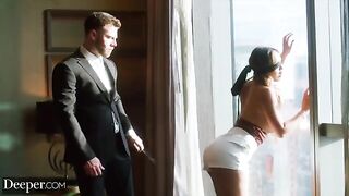 Kinky sex with a dominant man and curvy brunette babe Kazumi