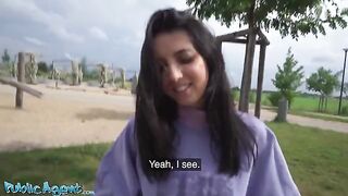 Hot Italian babe agreed to fuck outdoors for money with a stranger