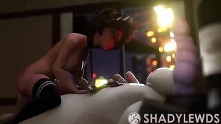 Aunt Cass rides the big cock of Baymax in a steamy scene