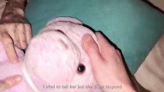 A young girl receives a gift for her birthday, experiencing new sensations