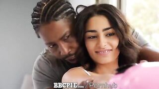 Petite brunette gets her pussy filled with cum by BBCPIE