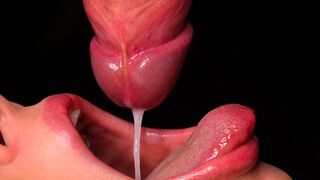 The best blowjob with a “milking” finish, featuring intense ASMR sensations