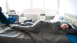A stepson fucks his stepmom even though his dad is in the room