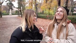Two girls in Europe know how to party, that's how they get fucked