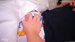 The stepdaughter got her pussy filled with cum by her stepdad