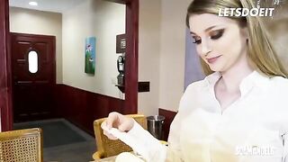 Two kinky sluts, Bunny Colby and Lacy Lennon, getting fucked hard by their boss in an intense threesome