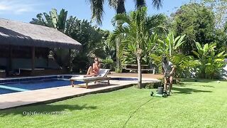 My gardener is useless, but he pools my husband’s rest