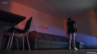 The girl became a real sex robot and satisfied the guy in every way