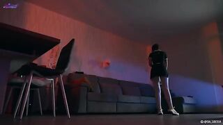 The girl became a real sex robot and satisfied the guy in every way